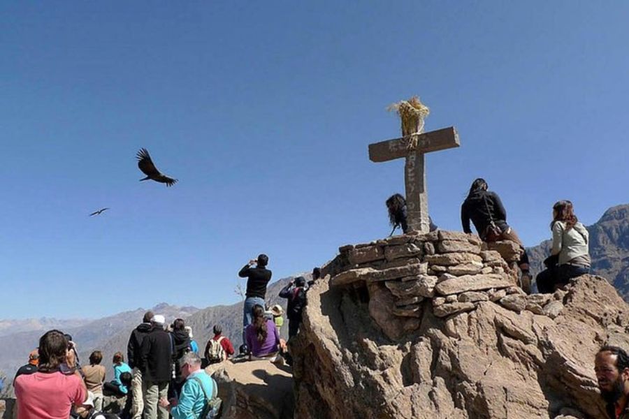 Tour Cañón del Colca Full Day Mirador Cruz del Cóndor en el Cañón del Colca, Arequipa.